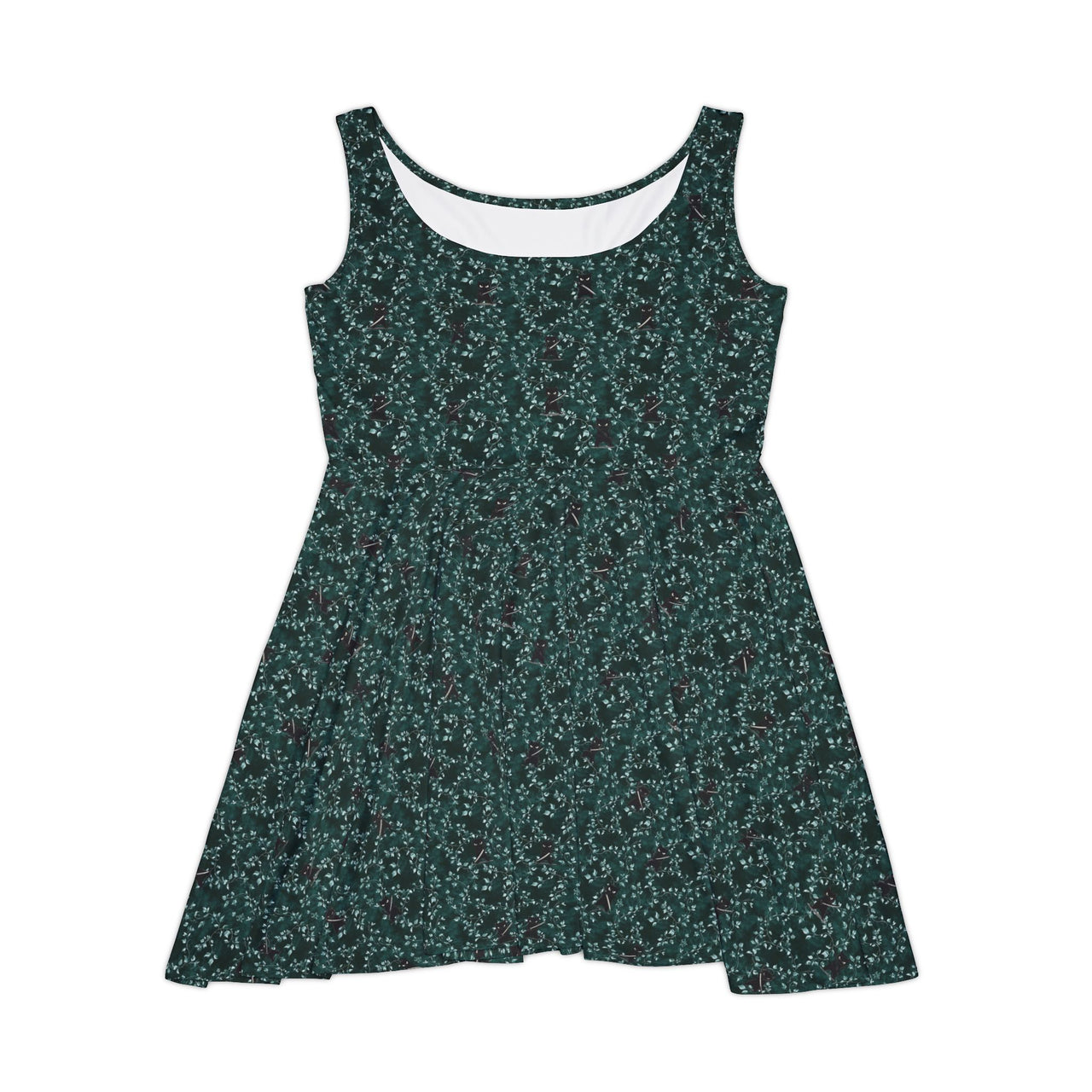 Black Cat Knives Out Skater Dress