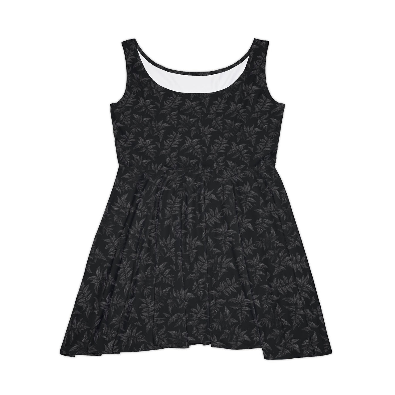 Spooky Ferns Print Skater Dress